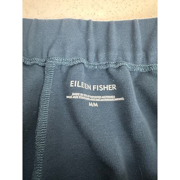 Eileen Fisher Pull On Slim Leg Pants Women's M Blue Stretch Lyocell Blend C17 - Picture 3 of 6